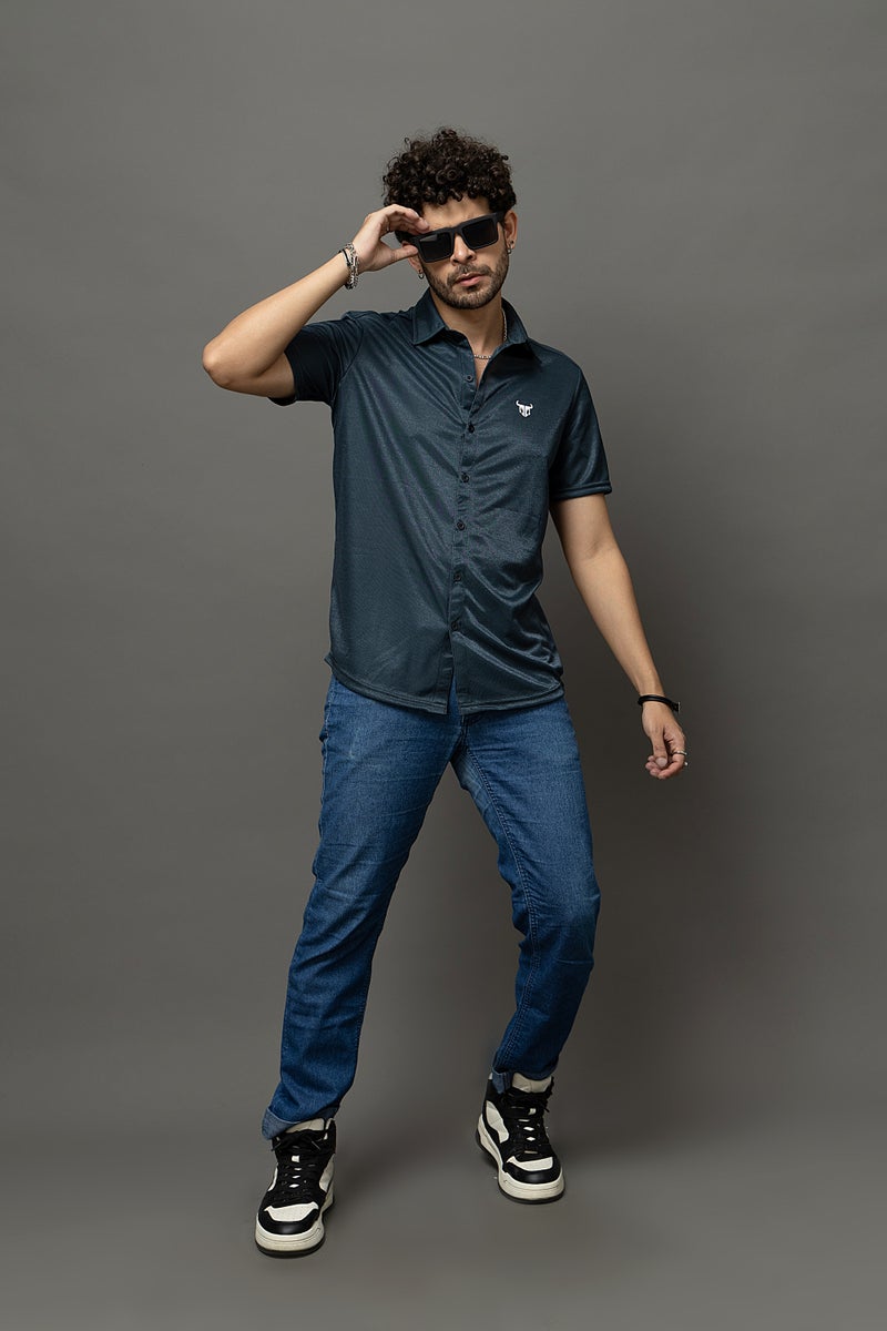 GO DEVIL Midnight Steel Casual Wear Shirt for Men - Image 4